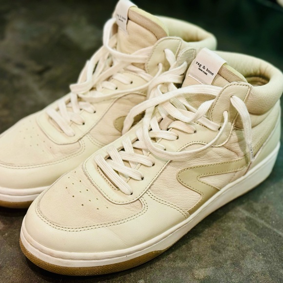 Rag&Bone Retro Court Mid Sneaker - Leather. - Picture 8 of 10